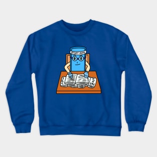 Cute funny cartoon student Crewneck Sweatshirt